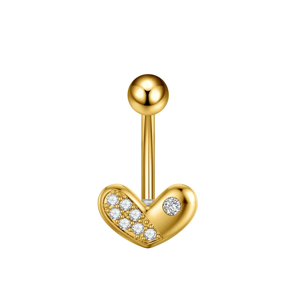 Mixed-Style Curved Belly Piercing Jewelry