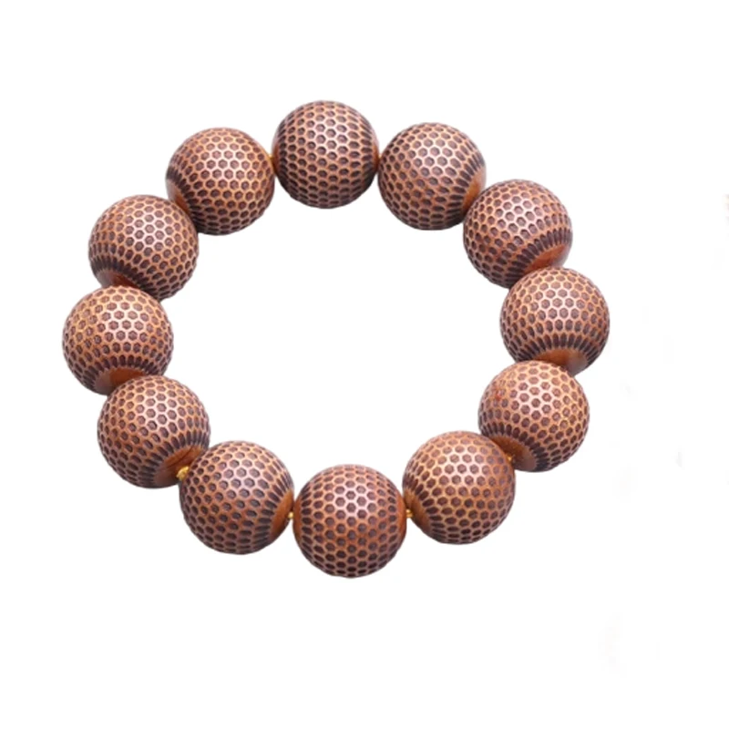 Naturholz Perle Frieden Symbol Charme Armband Herren Holz Frieden Symbol Perlen Armband Kette – Detail 5