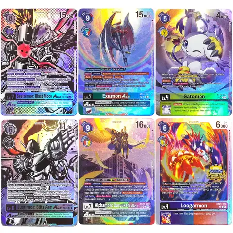 Proxy Digimon Card Examon Loogarmon Omnimon Beelzemon: Blast Mode Justimon Blitz Arm ACE SP SR Parallel TCG Game Collection Card