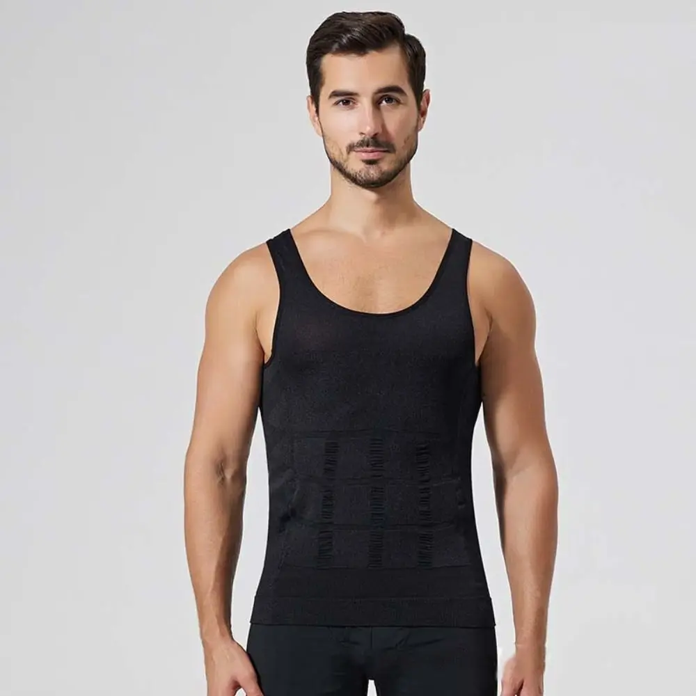 

Belly Contracting Body Shaper Vest Men Thin Elastic Tummy Control Underwear Lingerie Camisole Shapers Waist Trainer Tank Top Man