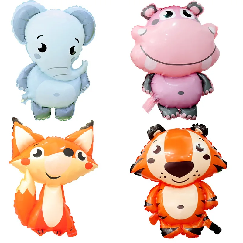 Yeni Hayvanlar Folyo Balon Penguen Aslan Fil Karikatür Balonlar Bebek Duş Parti Doğum Günü Düğün Süslemeleri Çocuk Oyuncakları