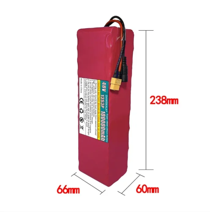 13S3P 100000mAh 48V Lithium ion Battery 1000W ，100Ah Lithium Ion Battery Pack For 54.6v Motorized Scooter BMS+Free delivery