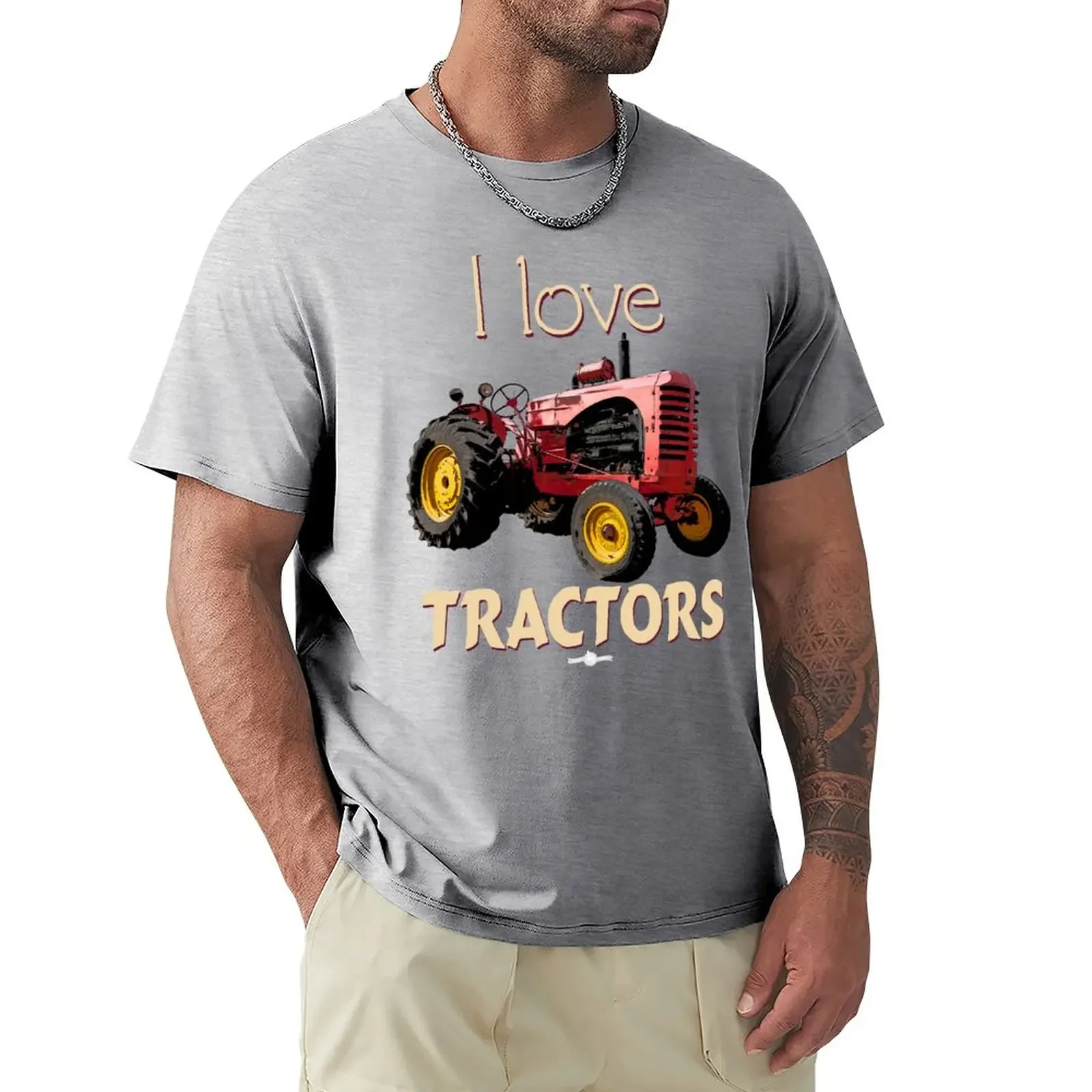 

BoolerooTractorMHGraphicTeeT48_02 T-Shirt for a boy summer clothes T-shirts for men cotton