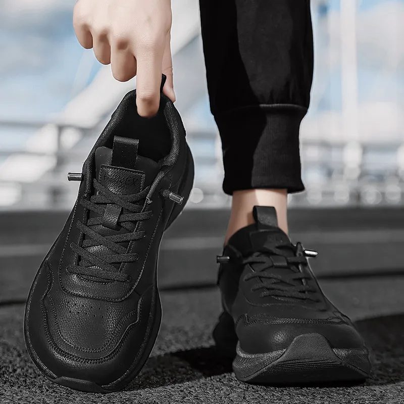 men's-wide-fit-fleece-lined-running-shoes-fitness-sports-sneakers-spring-autumn-leather-upper-breathable-comfortable-cushioned