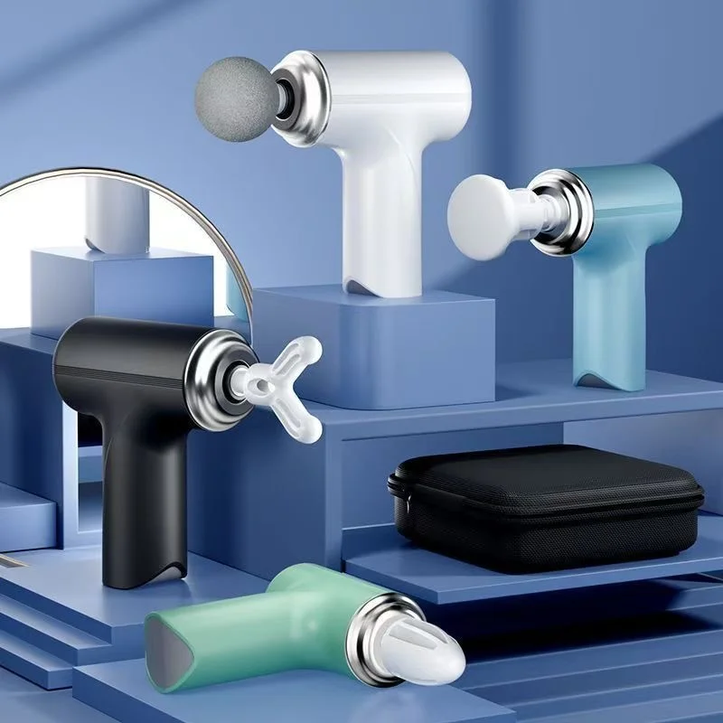 Pistola de Fascia eléctrica de seis velocidades, masajeador de relajación de vibración muscular, portátil, inalámbrico, recargable, pequeño, profesional