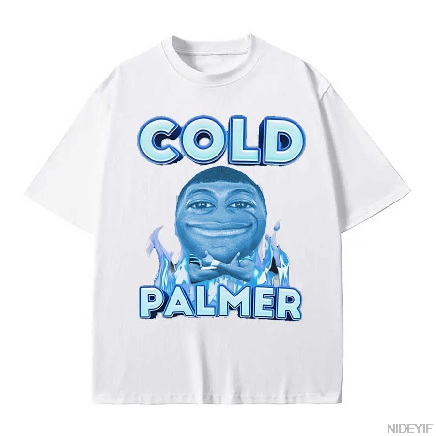 Kylian Mbappé Cold Palmer Funny Meme T-Shirt For Men Women Cotton Short Sleeve Football Soccer Round Neck Summer TopsTops P16