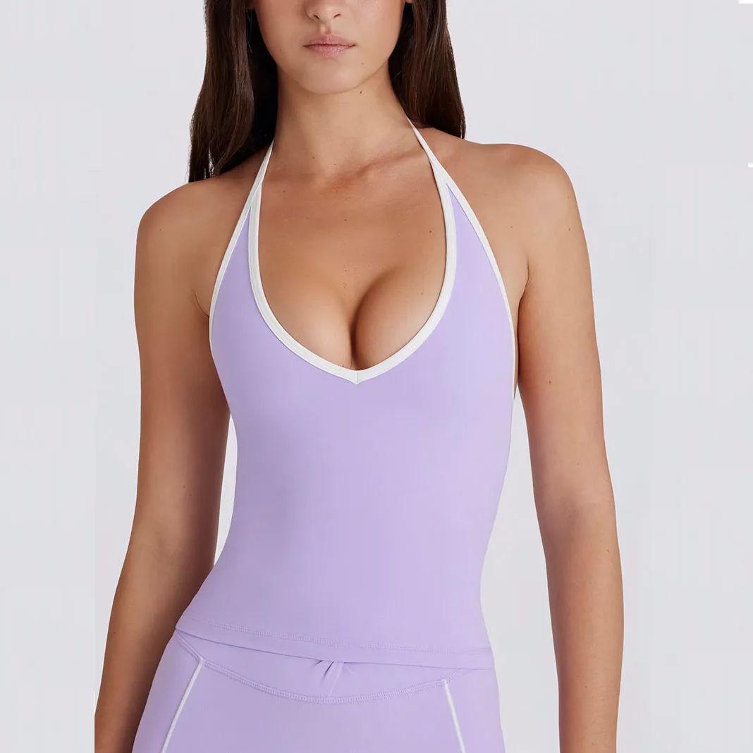 

Женский спортивный бюстгальтер Racerback — топ для занятий йогой с регулируемыми бретелями и мягкой опорой, дышащая и удобная повседневная одежда