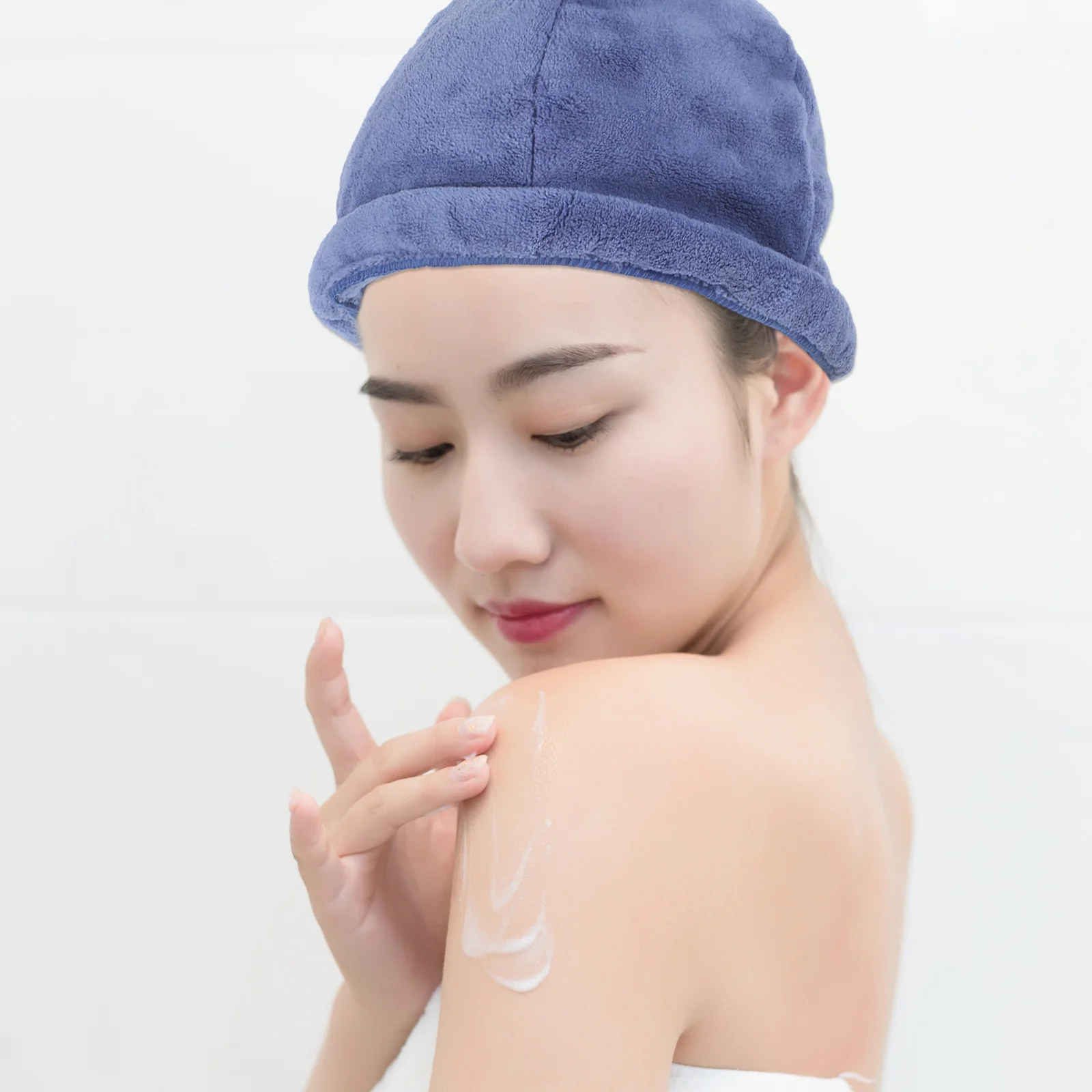 قبعة ساونا من الصوف المرجاني الناعم للجنسين قبعة حمام أنيقة لاستحمام الساونا والمنتجعات الصحية ومستلزمات الحمام للحماية من الحرارة #6