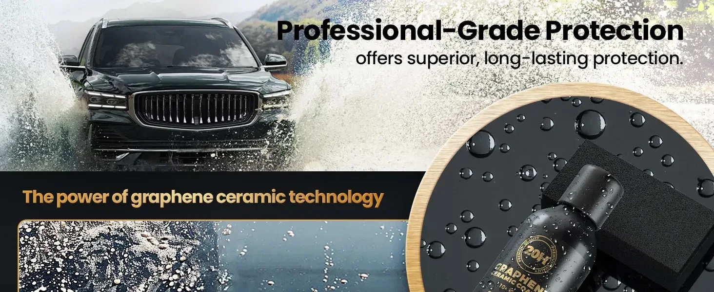 20H Fortschrittliche Nano-Graphen-Keramikbeschichtung 140ml UV-Technologie Extrem Hydrophobe Auto-Keramikbeschichtungs-Set für Autopflege – Detail 4