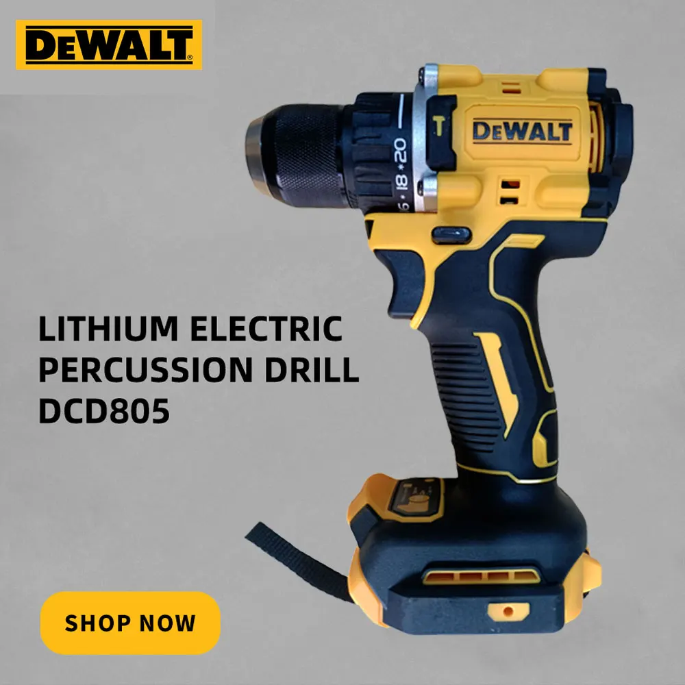 

DEWALT DCD805 20V Impact Drill Brushless Cordless Electric Screwdriver Speed Rechargeable Tools Wireless DEWALT DCD805 Drill