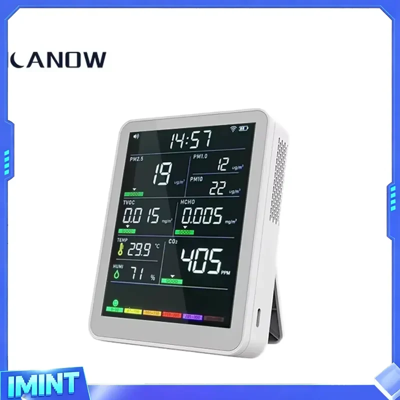 9-In-1 Indoor Air Quality 4 Wifi Temperature and Humidity Wholesale Professional Wearable Voc Universal