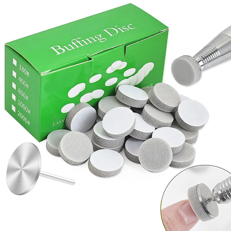 50 stücke Schnell Polieren Nägel Maniküre Werkzeug Zubehör Nagel Polieren Disc 20mm Polieren SandStücke Für Nagel Kit Professionelle set