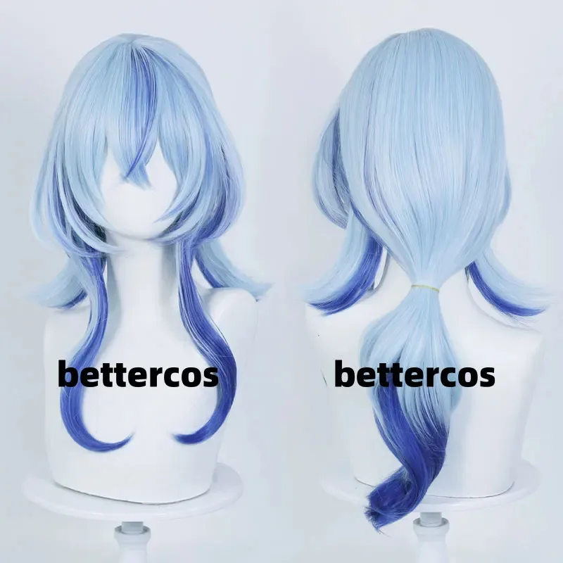 

The Shorekeeper, парик для косплея, волнистые игры, синие длинные волосы, черные береты, вечеринка на Хэллоуин для женщин, реквизит для ролевых игр