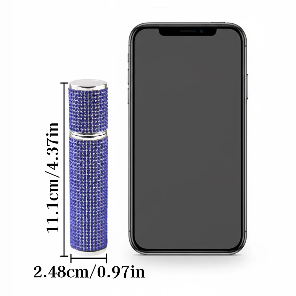 Bouteille de parfum anti-fuite de 10ml, récipient cosmétique en strass complet, rechargeable, récipient de parfum à brume Ultra-fine pour femme