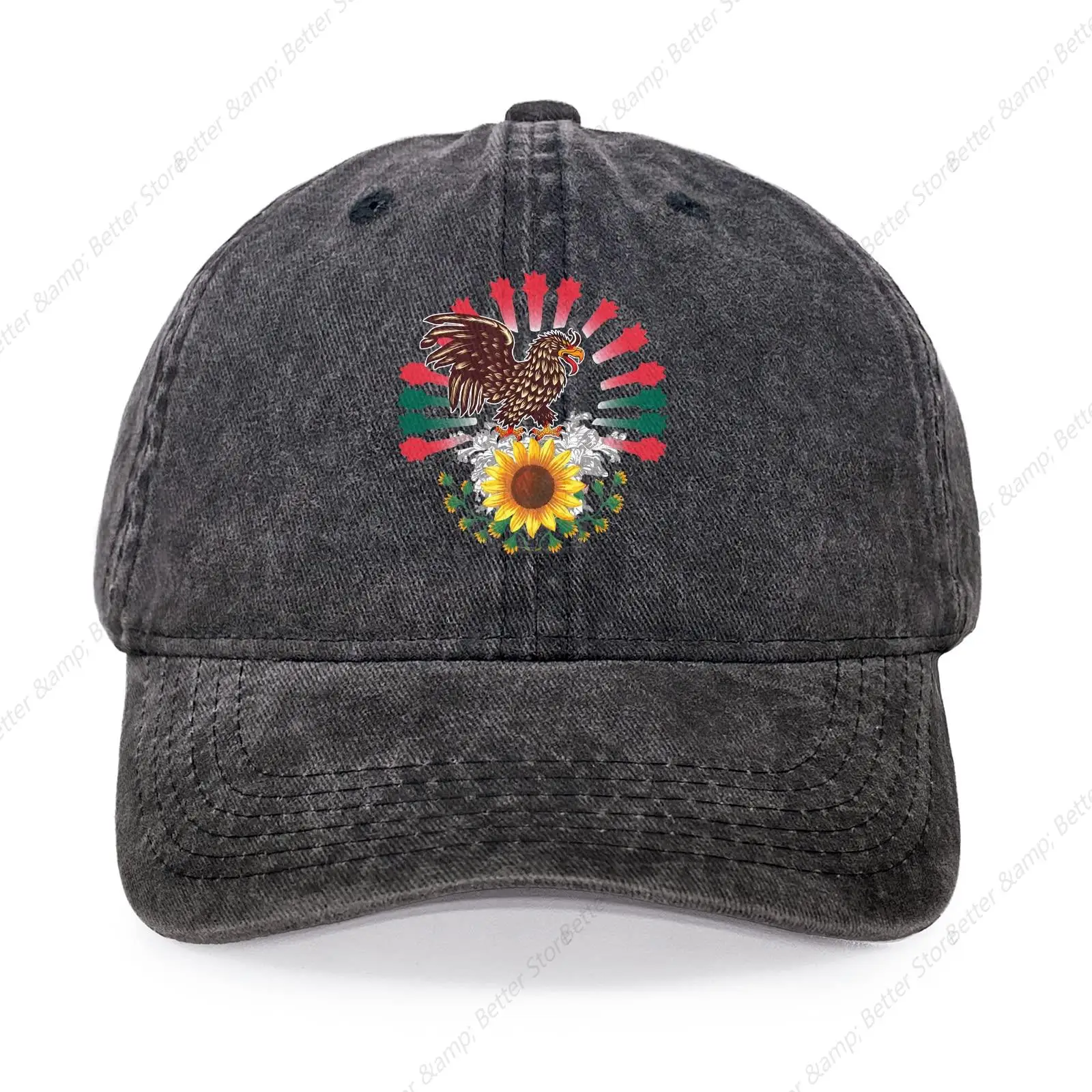 

Mexican Flowers and Vultures Baseball Cap Hat Adjustable Dad Hat Gift for Men Women