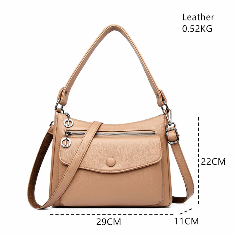 حقيبة يد نسائية جديدة على الموضة بتصميم ريترو كرافت على الطراز الكلاسيكي حقيبة كتف ذات سعة كبيرة بلون سادة حقائب ساع جلدية فاخرة