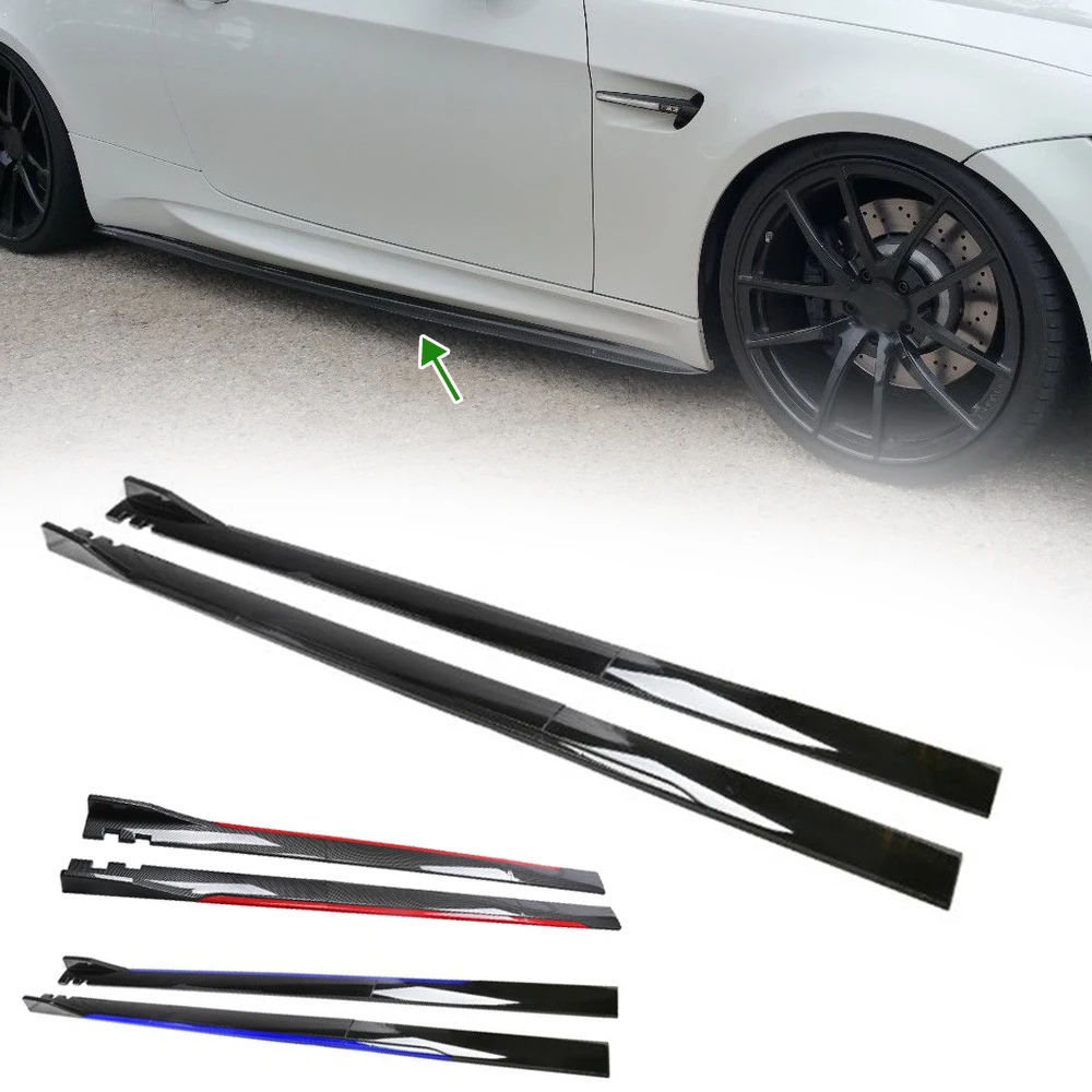 Universal Car Side Skirt 2.2m Winglet Splitters Lip Side Spoiler Black Bule Red Two Color Side Skirt ﻿