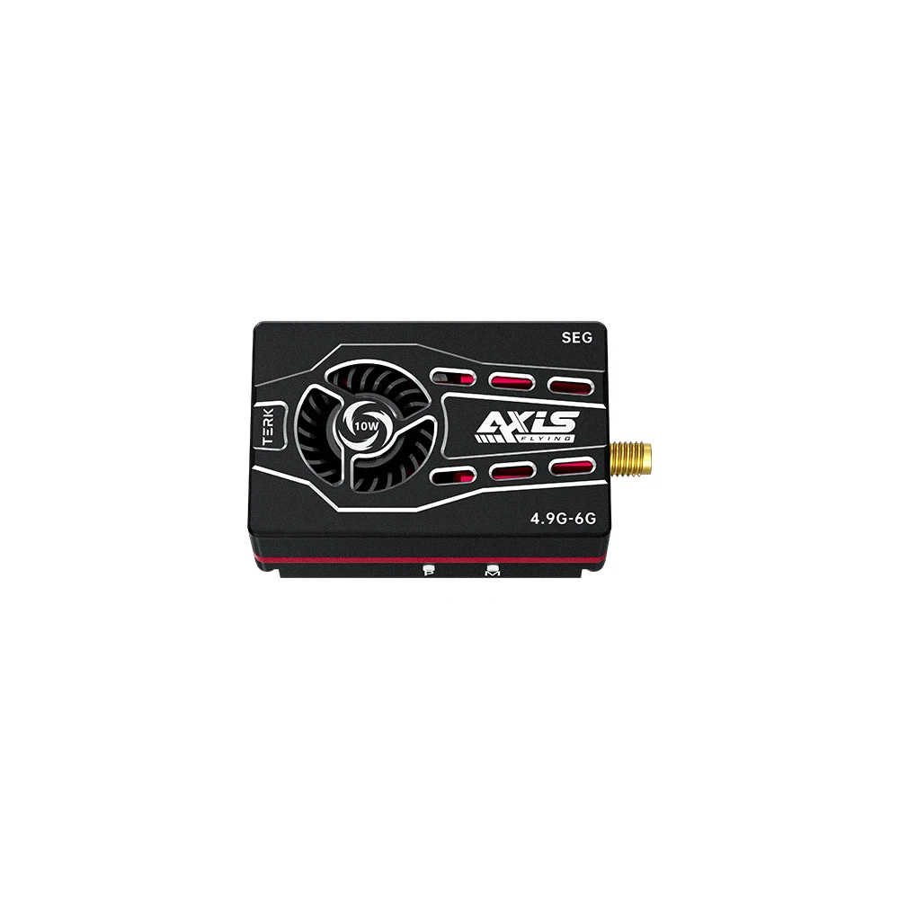 Transmisor de Video Analógico Axisflying TERK VTX 4.6-6 GHz, Máx. 10W, PLL, 80CH, 7~28V, Metálico, Receptor MMCC FPV Link, Transmisión para Dron