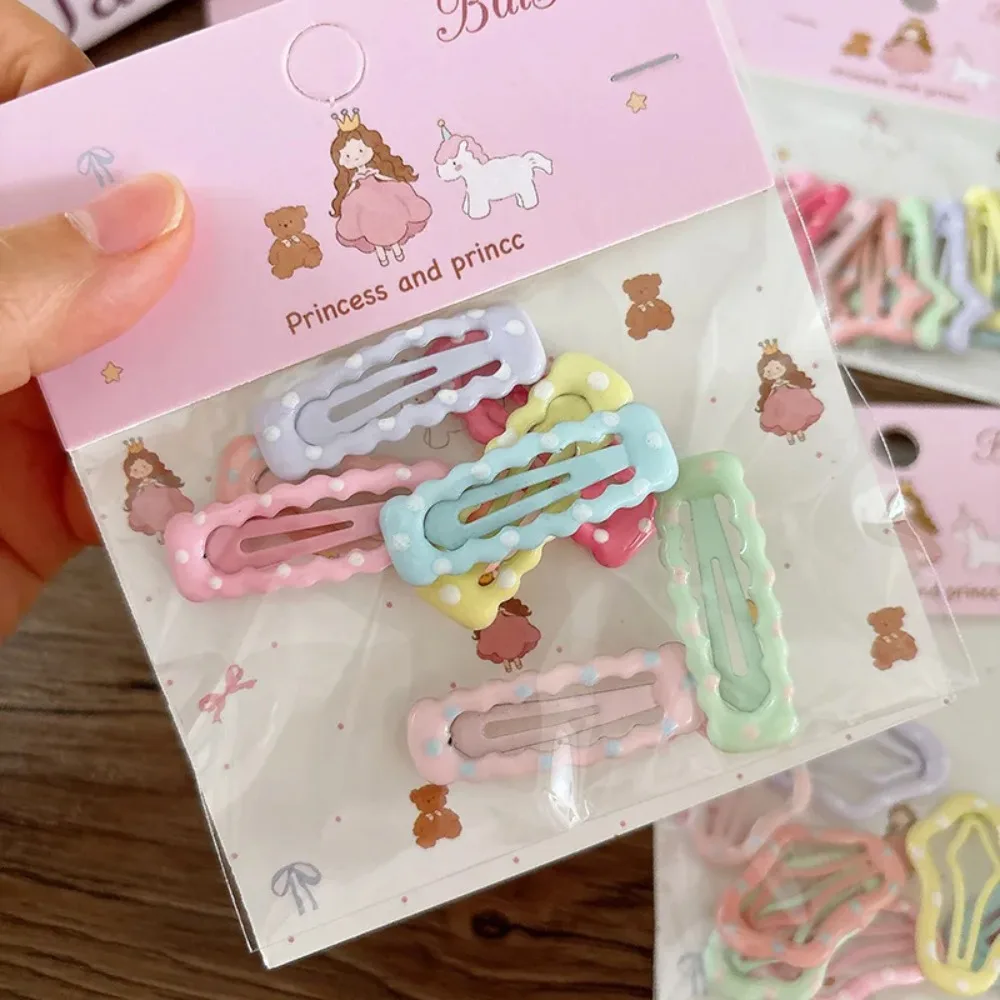 8pcs Baby Girls Hair Clips Candy Color Cute Star Barrettes Small Side Bangs Hairpins Sweet Accessories for Infant Daily Wear