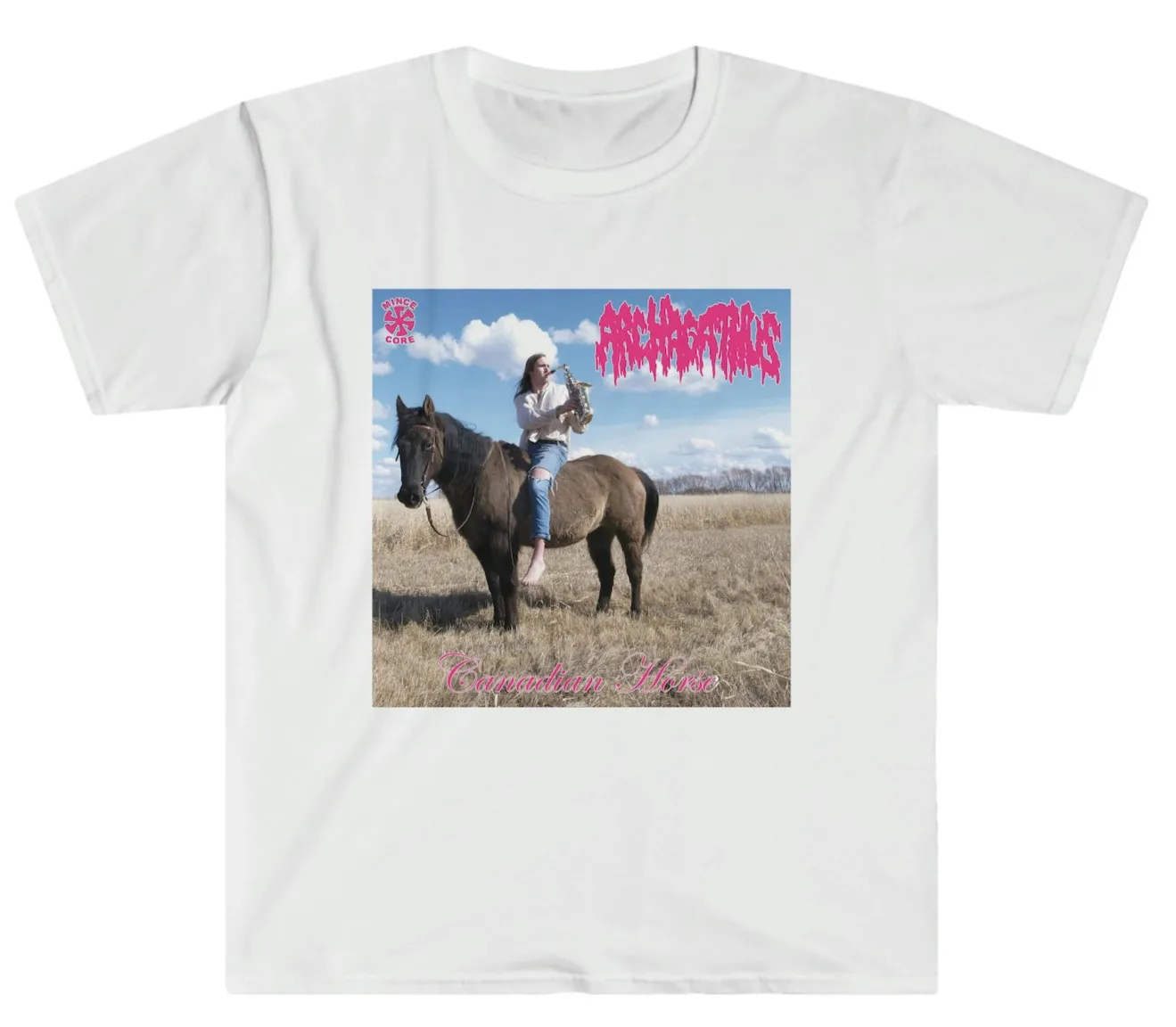 ARCHAGATHUS Canadian Horse Mincecore Grindcore Punk Powerviolence Hardcore Tee
