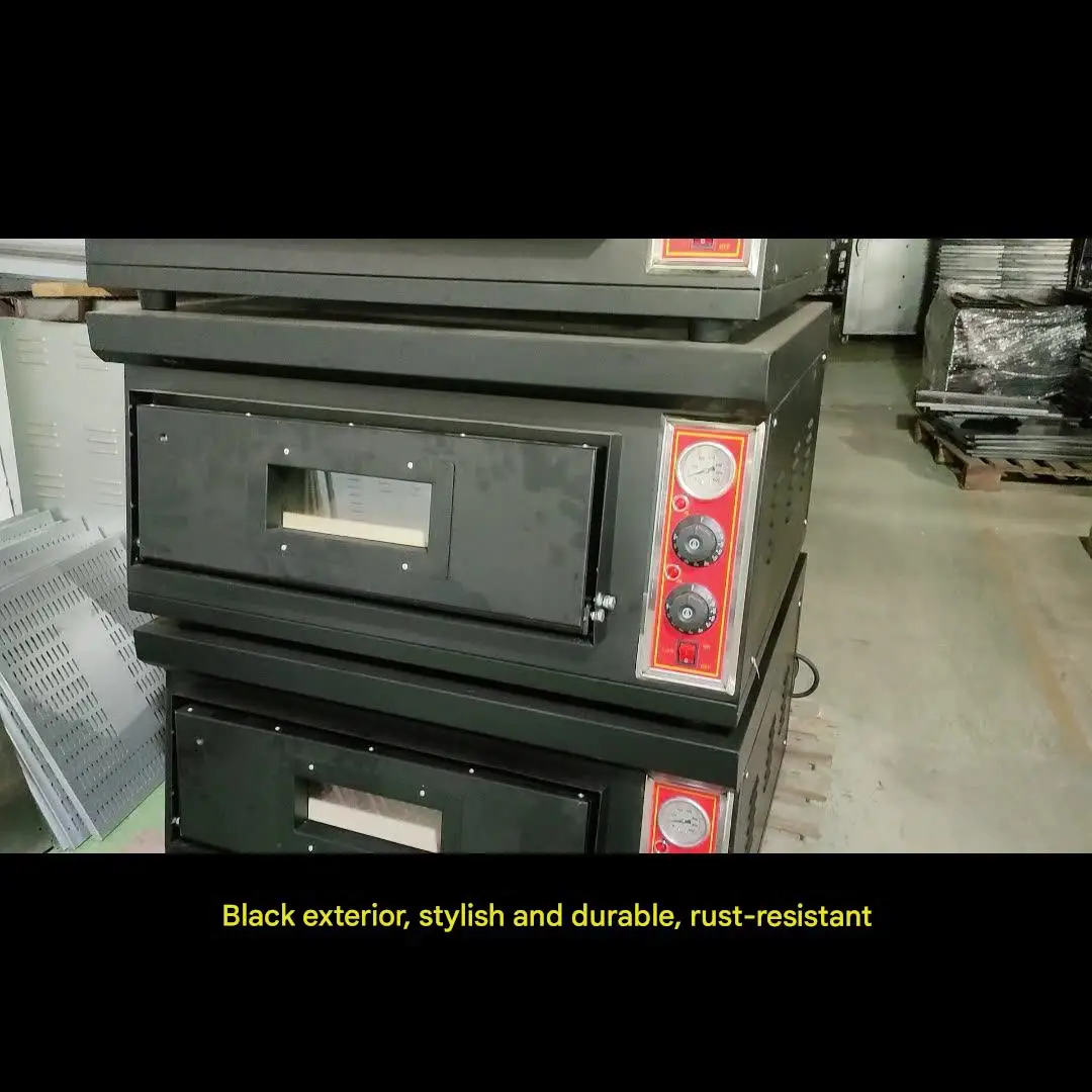 Electric Baking Oven for Pizza Tarts Multi-Deck Design 2 Shelves Stainless Steel Adjustable Thermostat for Consistent