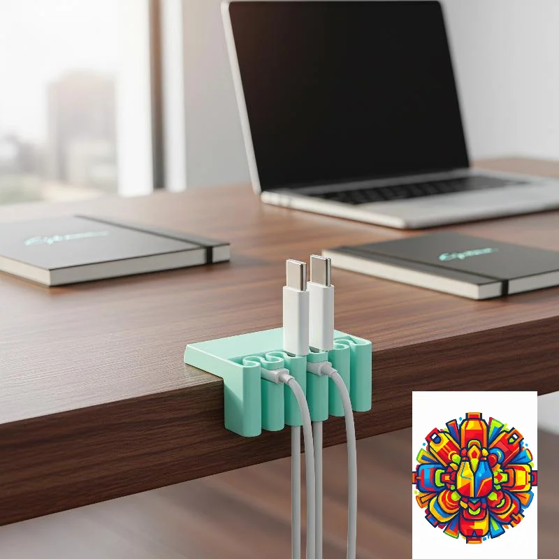 Multi Slot 3D Printed Desk Cable Organizer Clips 5Pcs USB Cord Holder Fit for Home Office Desktop Wire Fixing