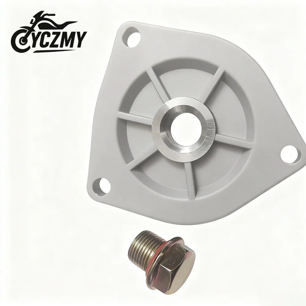Tapón de drenaje de aceite para motocicleta Suzuki, cubierta de filtro, cubierta inferior de tornillo, placa triangular para GN125 GS125 EN125