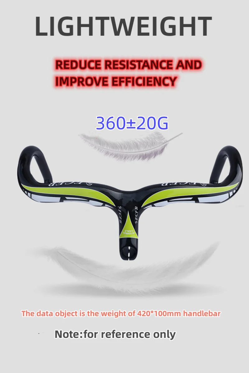 Bicycle bike Handlebar T800 Carbon Handlebar Integrated Road 28.6mm Integrated Road Handlebar cycling handle bar 3K carbon stem