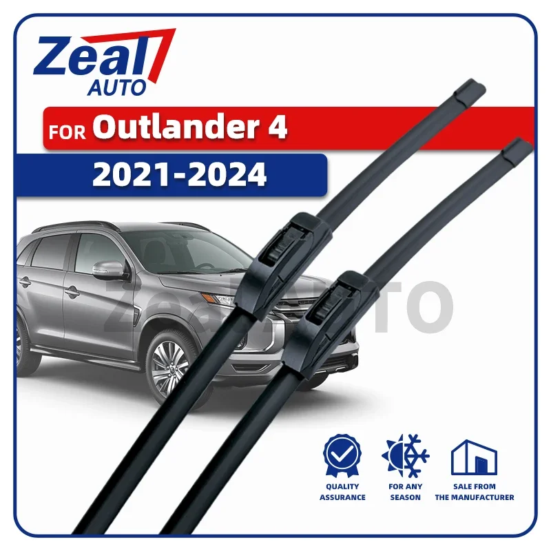 

LHD Front Wiper Blades For Mitsubishi Outlander 4 2021-2024 2022 2023 2x Windshield Window 26"18" Brush Accessories Hybrid PHEV