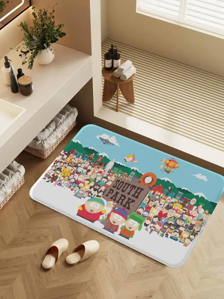 S-South Park لطيف الكرتون حمام حصيرة غرفة الاطفال غرفة نوم الديكور شرفة المضادة للانزلاق ممسحة غرفة المعيشة Alfombra #4