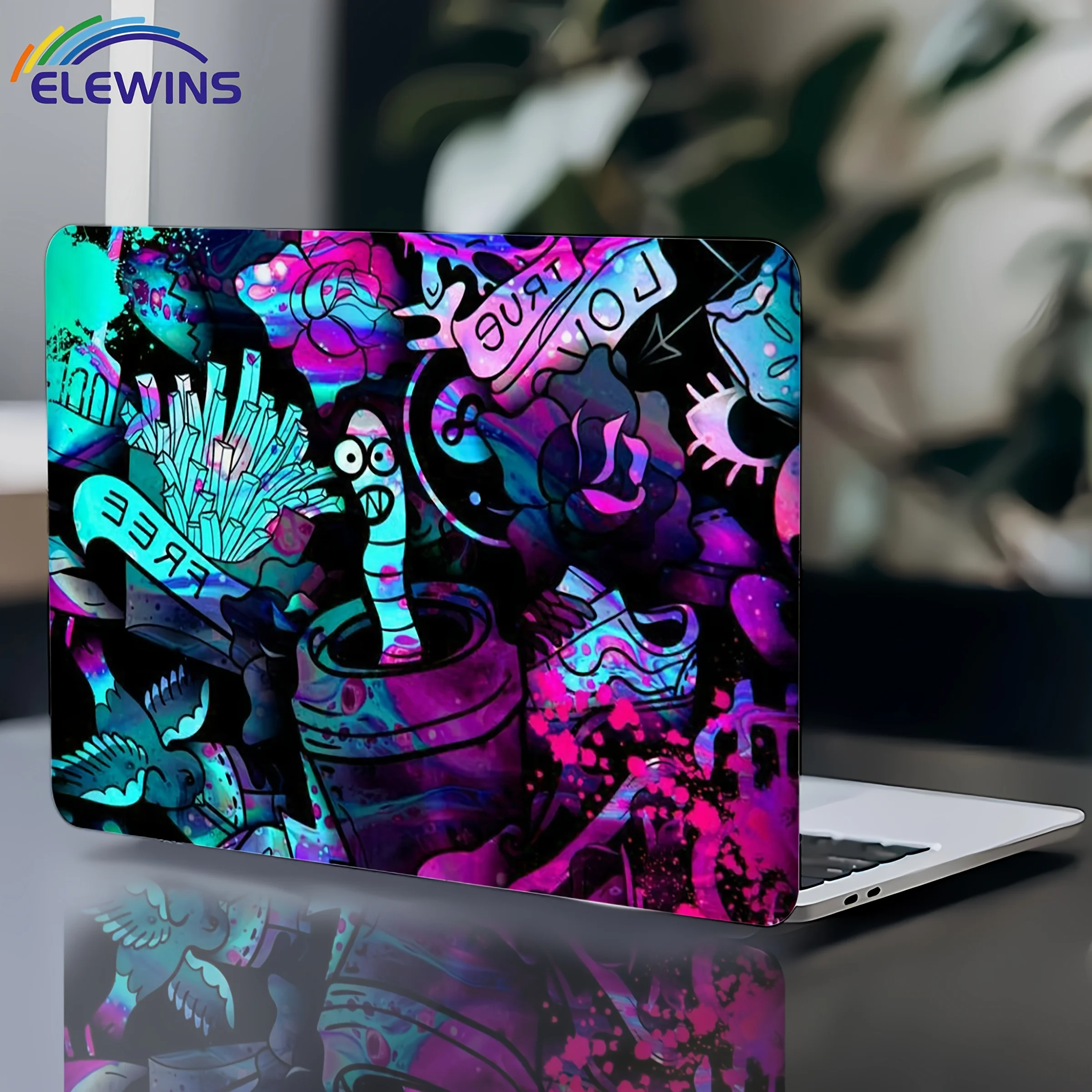 

2-Pack Colorful Graffiti Pattern Laptop Art Decal Case, Universal Laptop Skin Sticker for Laptop Refrigerator Decor
