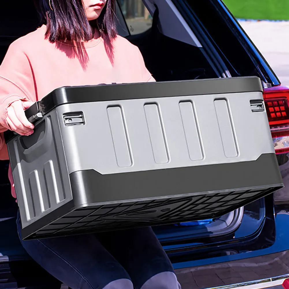

60L Outdoor Camping Storage Box Large Capacity Portable Folding Storage Case Car Trunk Sorting Box for SUV Cars Stowing Tidying