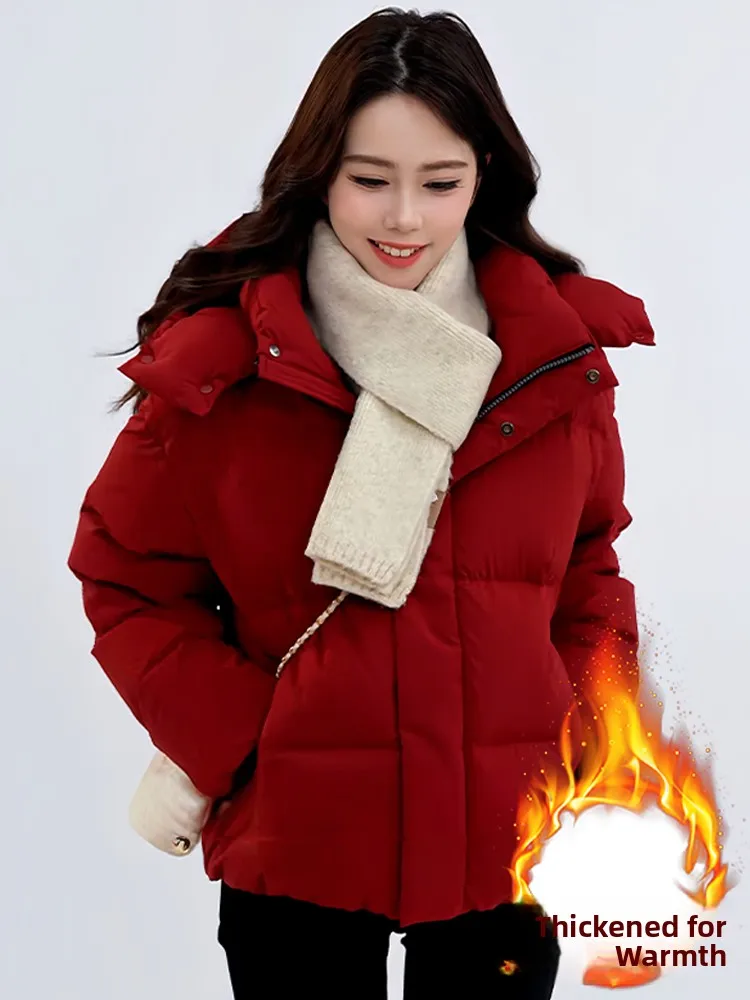 

Женское пуховое хлопковое пальто премиум-класса Jaet Winter Thi Warm Bread Sle, рабочая одежда, корейское свободное пальто с капюшоном, длинная молния све