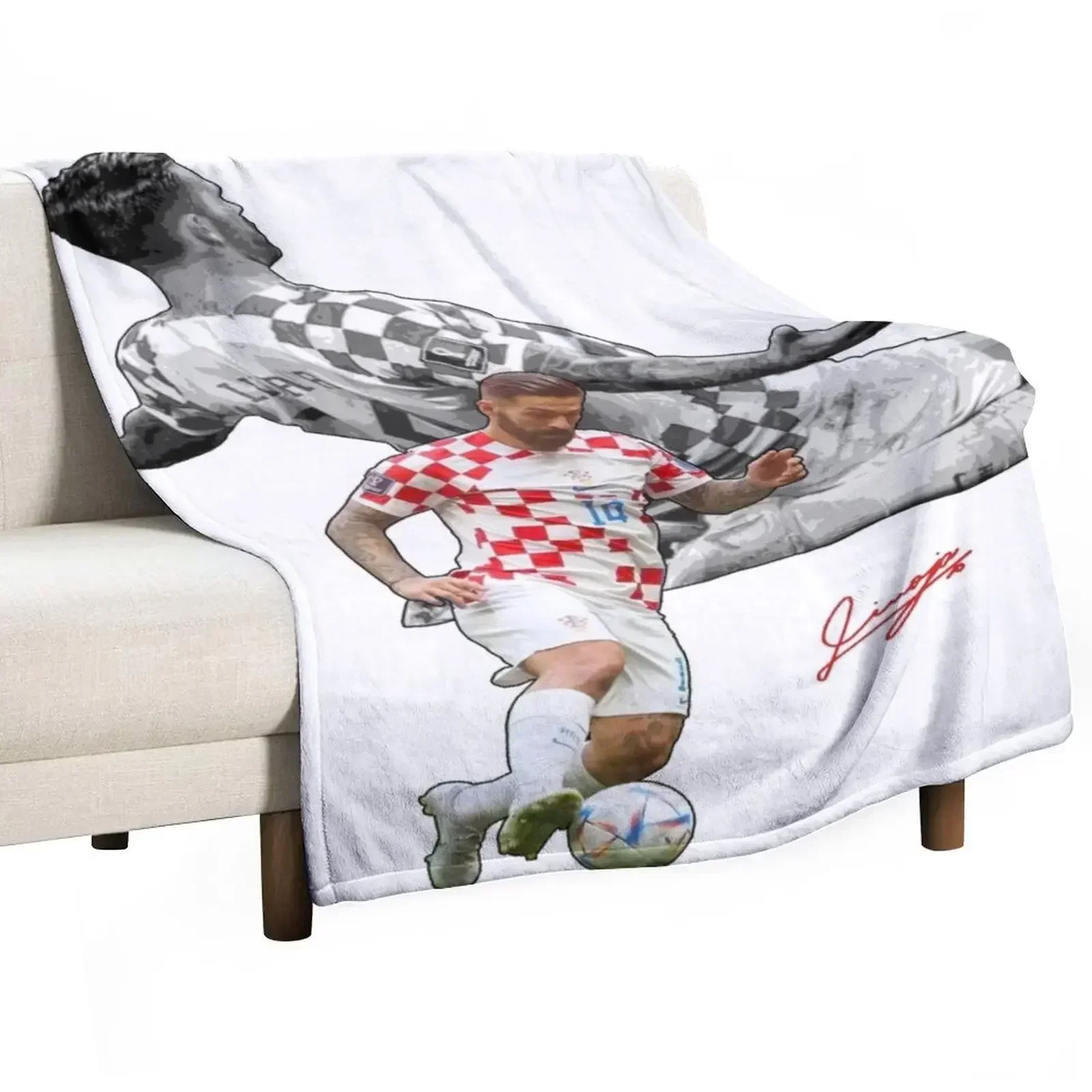 

Marko Livaja Hrvatska Throw Blanket Easy Care Comfortable Blanket for Couch