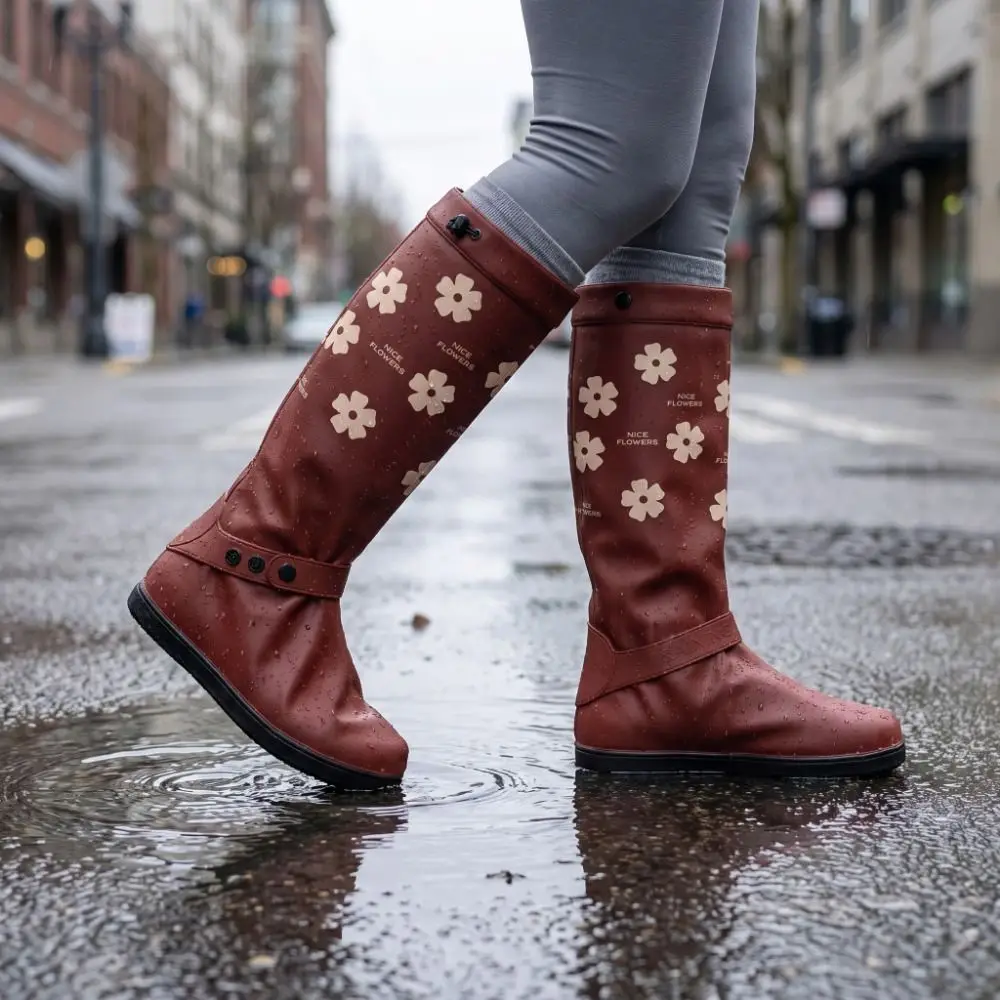 Rain Proof Rain Shoe Cover Non-Slip Thickened Isolation Foot Cover Wear-resistant Anti-slip Boot Protectors Rainy Day