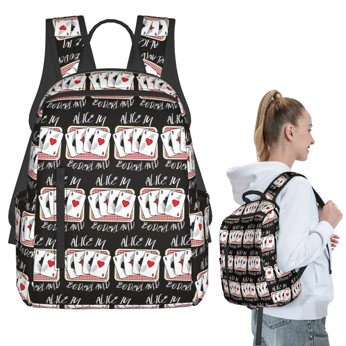 

ALICE IN BORDERLAND Backpack Student BookBag Children School Bag Computer Shoulder Bags Men Women