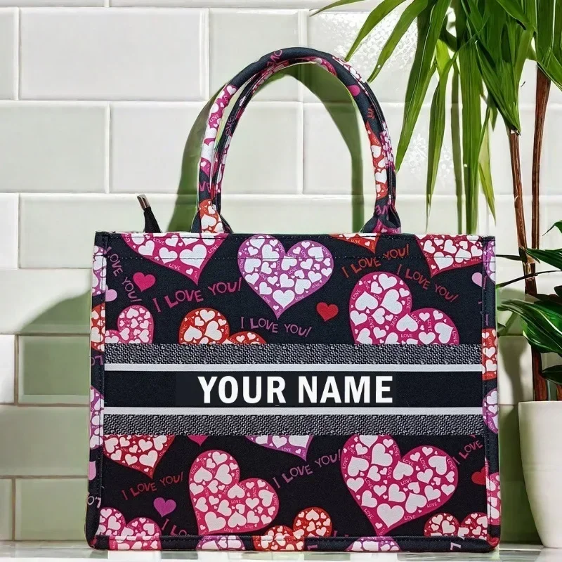 

Fashionable and Spacious Top-Handle Bag with Customizable Print for Women's Everyday Outfits