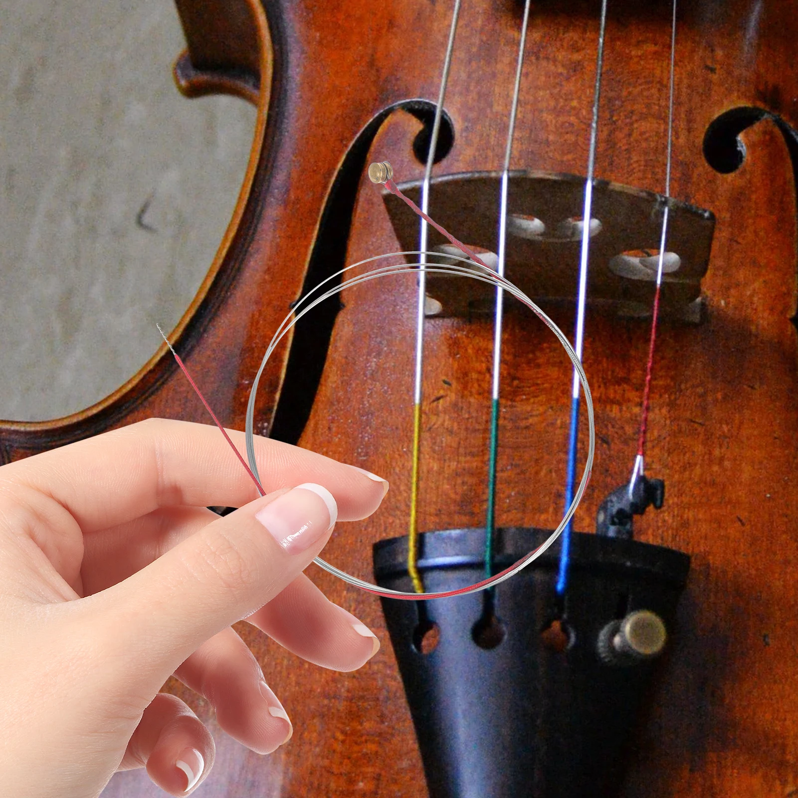 

Viola Strings Replacement Metal Musical Instrument Parts Bright Tone Durable High Grade Material For Viola Musicians
