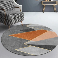 Nordic Light Luxury Round Carpets Modern Living Room Decoration Rugs Large Area Bedroom Decor Bedside Carpet Simple Lounge Rug