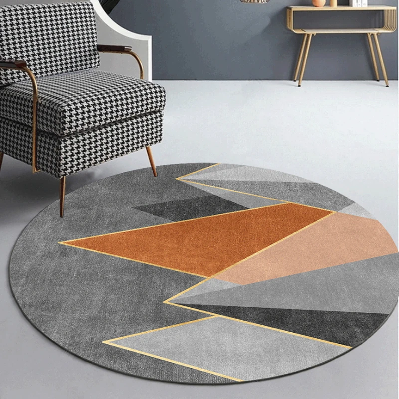 Nordic Light Luxury Round Carpets Modern Living Room Decoration Rugs Large Area Bedroom Decor Bedside Carpet Simple Lounge Rug