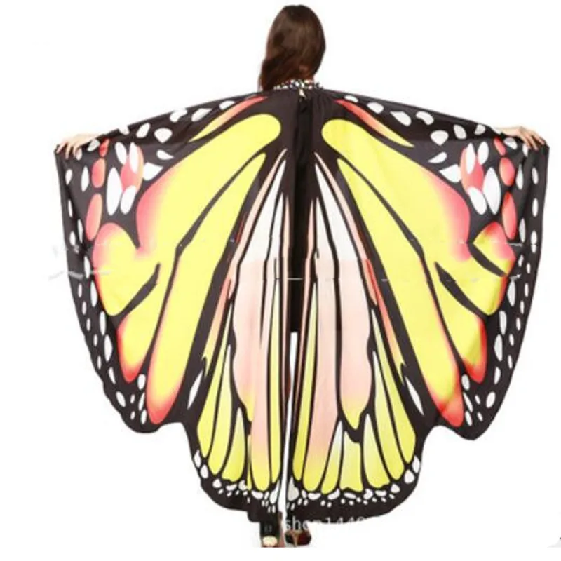 Xale Butterfly Wings para mulheres, tecido macio, acessório de fantasia de fada, azul céu, adultos, adultos, Pixie, venda quente