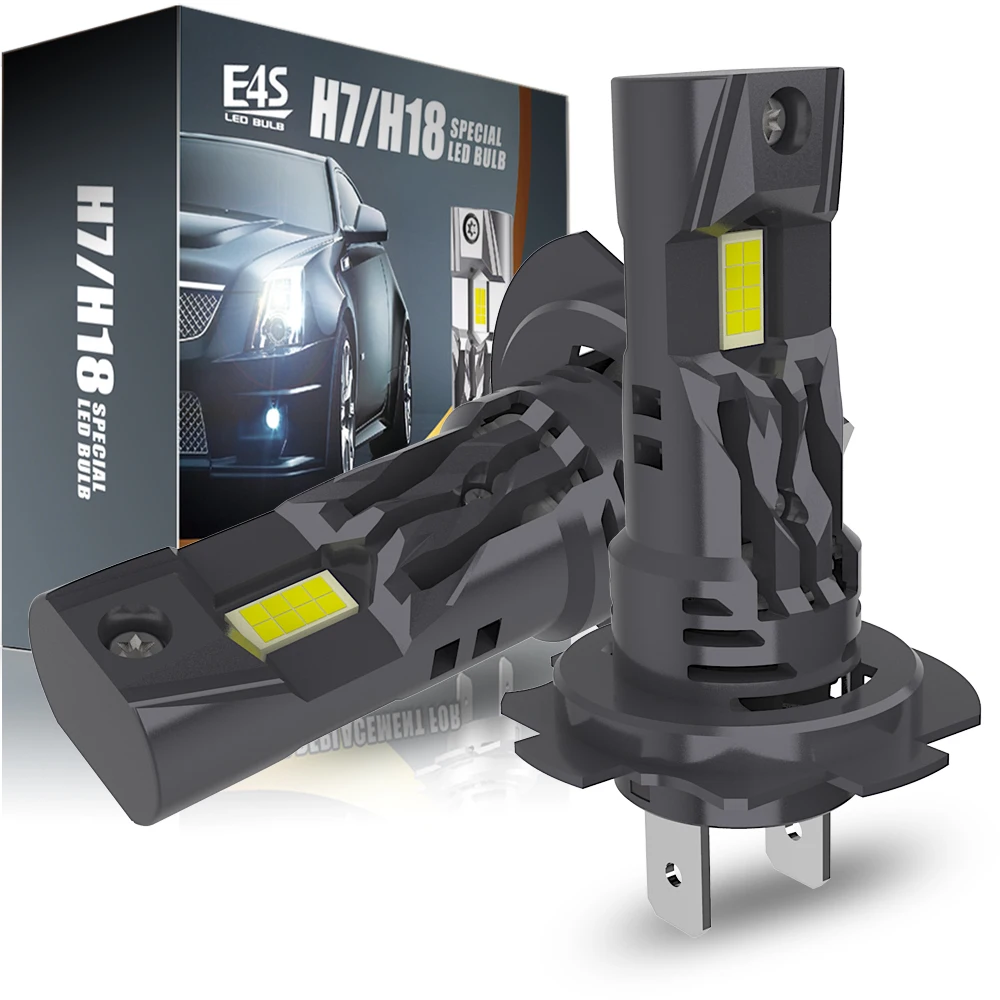 

2 шт. светодиодные лампы H7 PX26d для автомобилей, мощные фары для авто, дальний и ближний свет, турбо-диод, белые, противотуманные фары для мотоциклов, 12В H18 PY26d-1