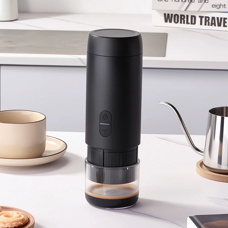 

Портативная эспрессо-машина, перезаряжаемая электрическая мини-кофеварка для дома, кемпинга, кофейный порошок, капсулы, кофемашина