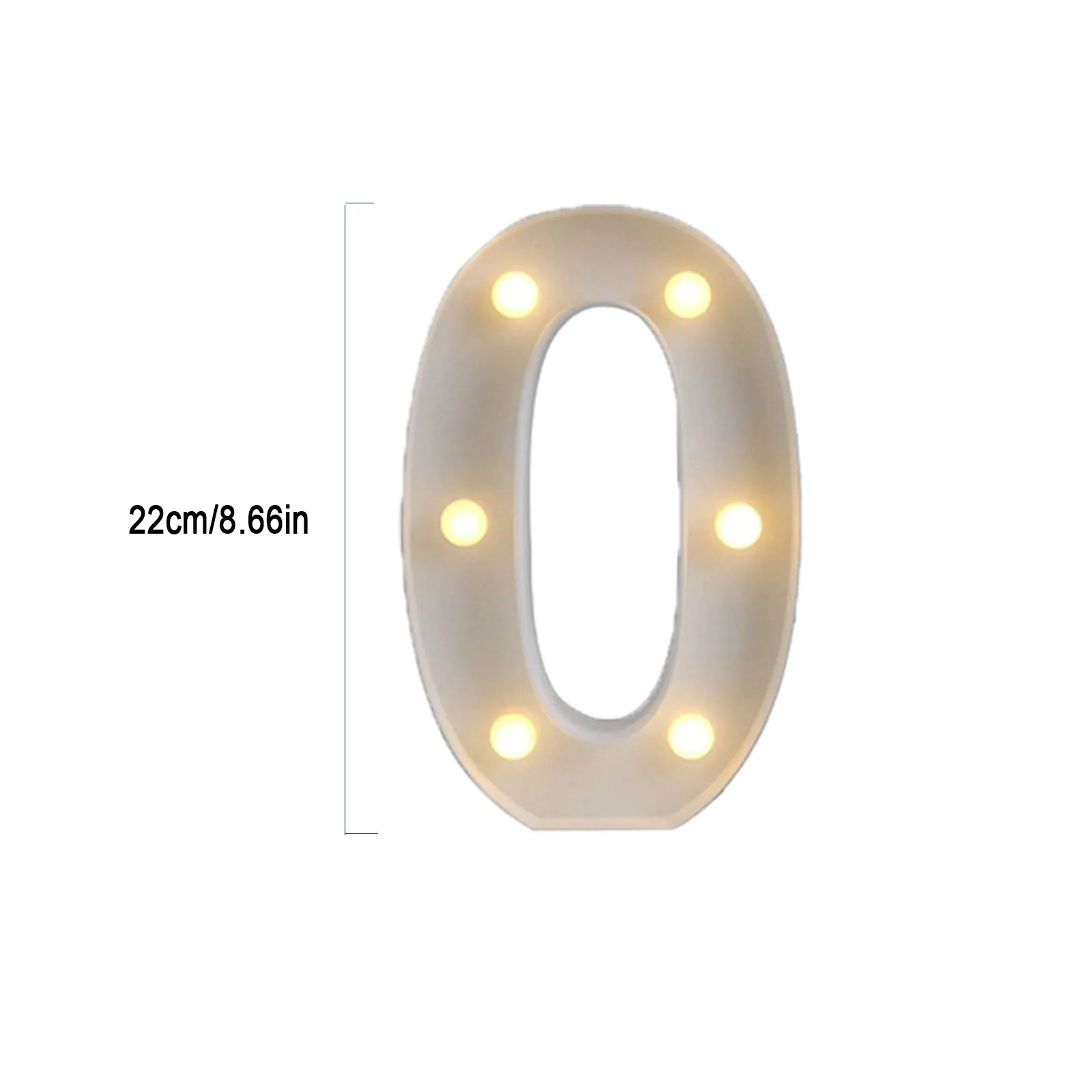 Light Up Letter Led Alphabet Number Plastic Battery Operated Party Sign Wedding Festival Stand Decoration No Batteries Included