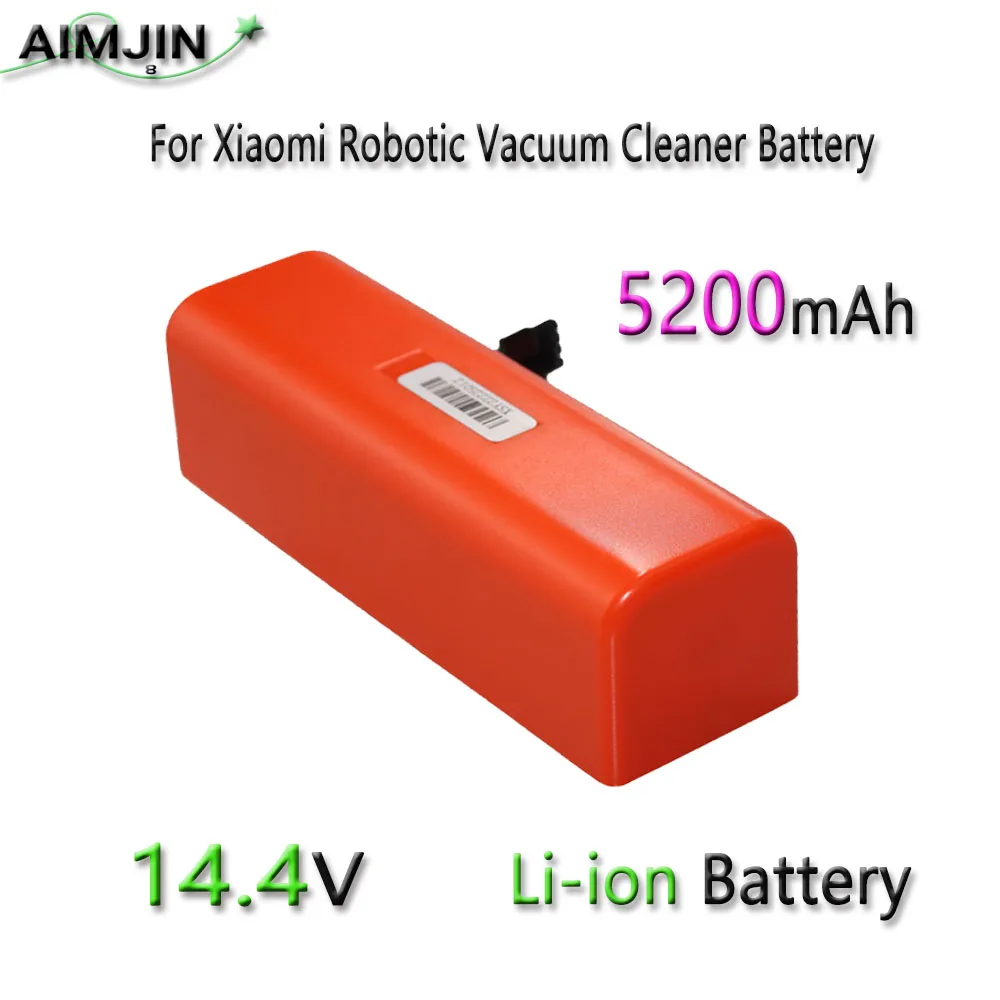 14.4V 5200mAh Rechargeable Battery BRR-2P4S-5200D Suitable For XIAOMI 1ST Robolock SDJQR01RR Sweeping Robot Vacuum Cleaner