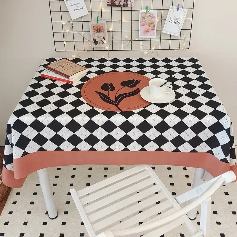 

Student dormitory desk kindergarten dressing table decorative cloth tea desk dust-proof tablecloth napkin skyblue