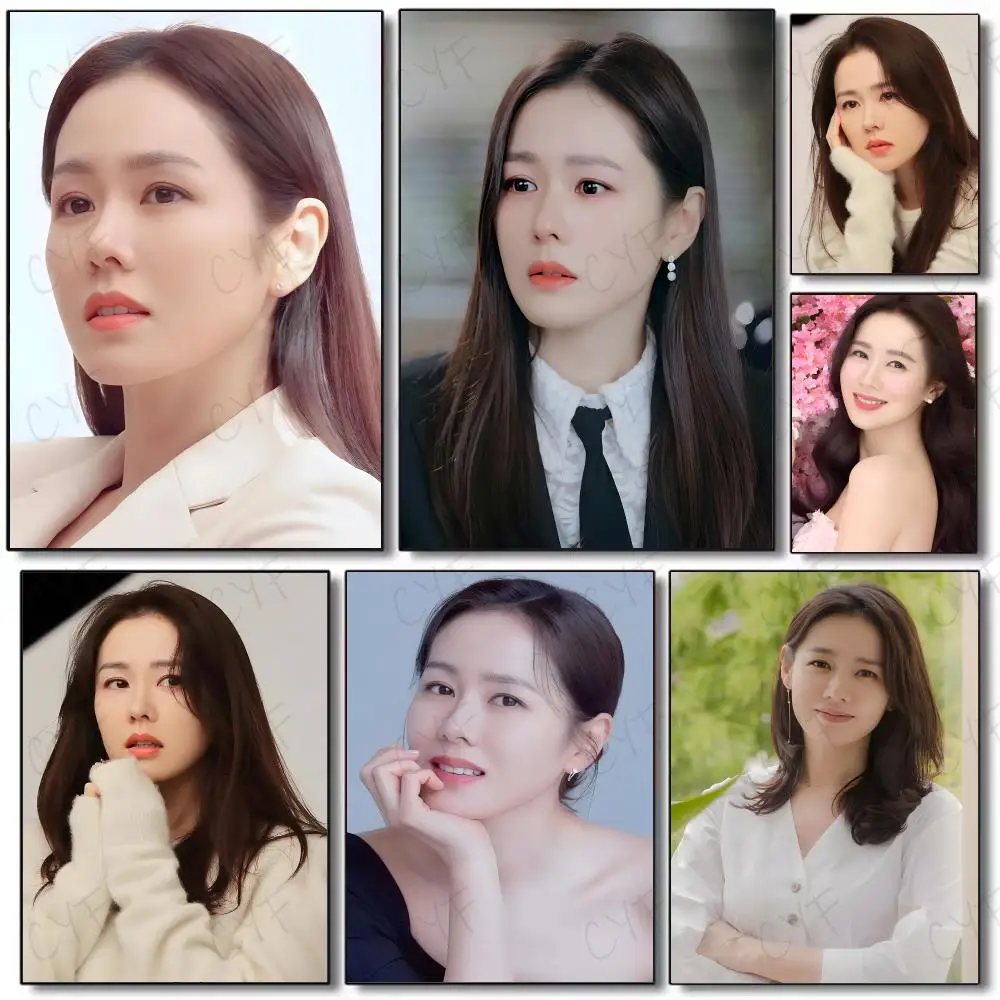 Actress Individual Son Ye-Jin Poster Painting Wall Art Mural for Living Room Home Decor and Gifts