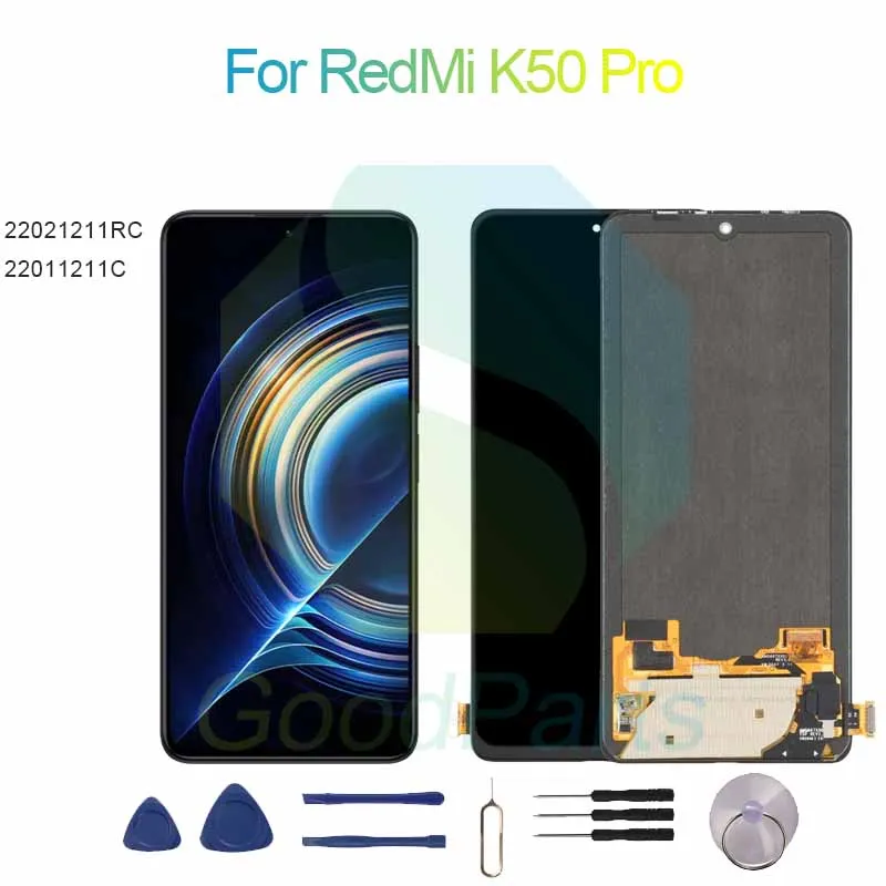 

For RedMi K50 Pro LCD Display Screen 22021211RC, 22011211C For RedMi K50 Pro Touch Digitizer Assembly Replacement