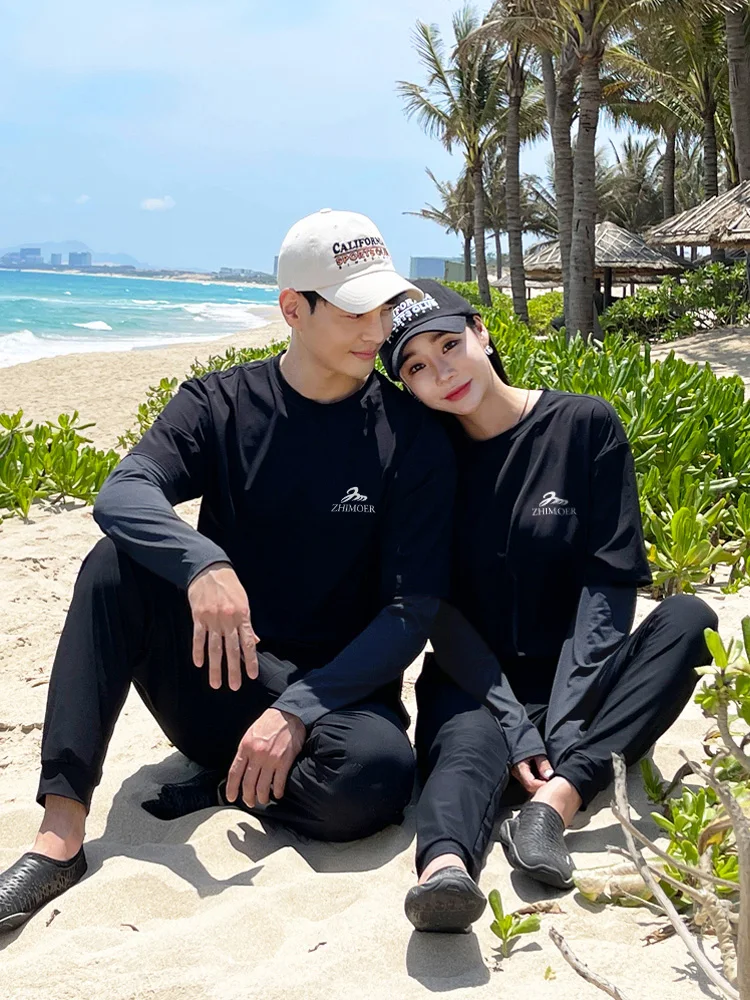 

Гидрокостюм для пары, цельный, с длинными рукавами и брюками, для дайвинга, с защитой от солнца, быстросохнущий, для плавания, серфинга, снорклинга