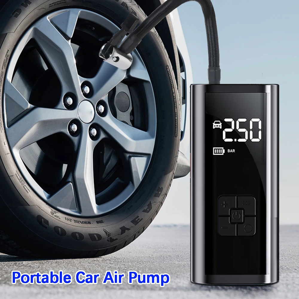 

Portable LCD Display Wireless Tire Inflatable Pump Inflator Compressor Car Electrical Air Pump Mounted Motorcycle Bicycle Ball